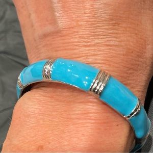 Island style bracelet, aqua color